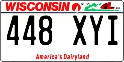 WI license plate 448XYI