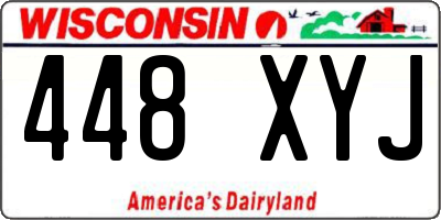 WI license plate 448XYJ