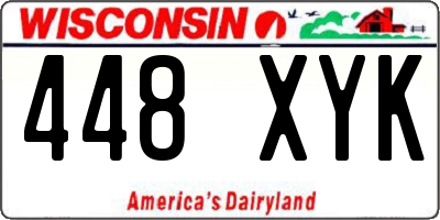 WI license plate 448XYK