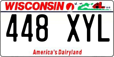 WI license plate 448XYL