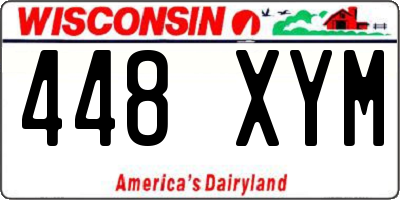 WI license plate 448XYM