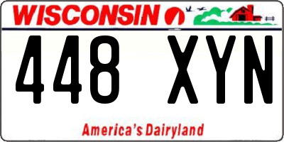 WI license plate 448XYN