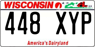 WI license plate 448XYP