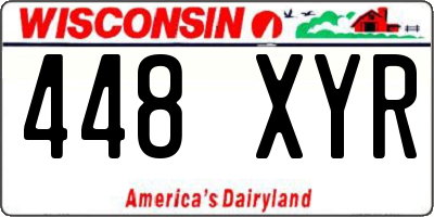 WI license plate 448XYR