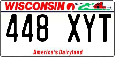 WI license plate 448XYT