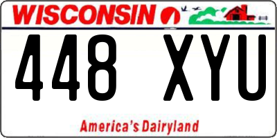 WI license plate 448XYU