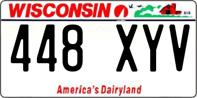 WI license plate 448XYV