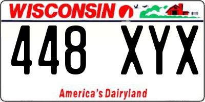 WI license plate 448XYX