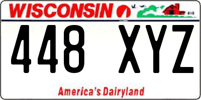 WI license plate 448XYZ