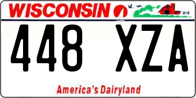 WI license plate 448XZA