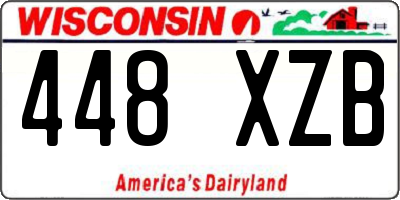 WI license plate 448XZB