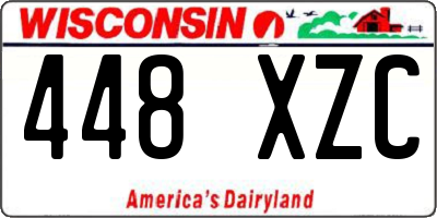 WI license plate 448XZC