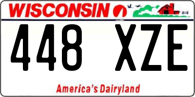 WI license plate 448XZE