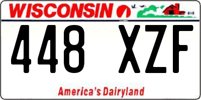 WI license plate 448XZF