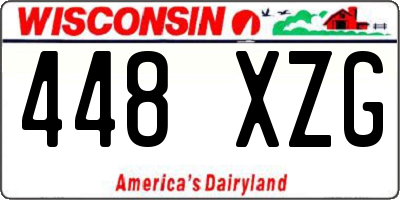 WI license plate 448XZG