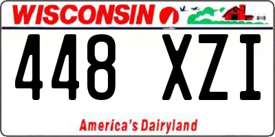 WI license plate 448XZI