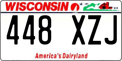 WI license plate 448XZJ