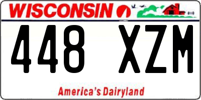 WI license plate 448XZM