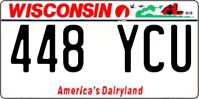 WI license plate 448YCU