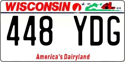 WI license plate 448YDG