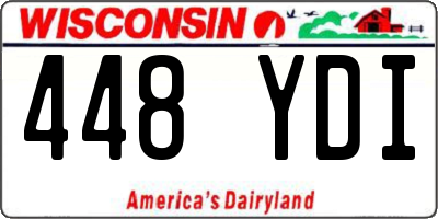 WI license plate 448YDI