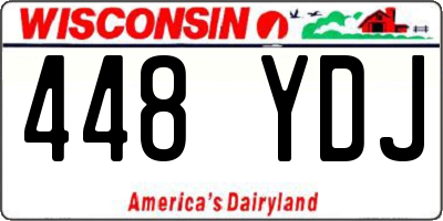 WI license plate 448YDJ