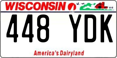 WI license plate 448YDK