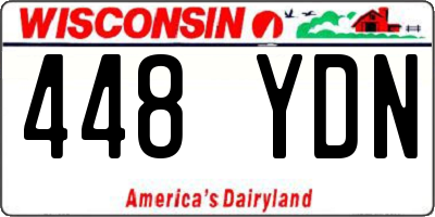 WI license plate 448YDN