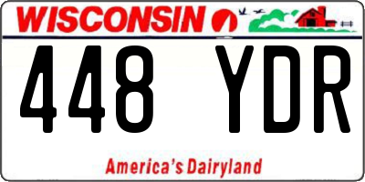 WI license plate 448YDR