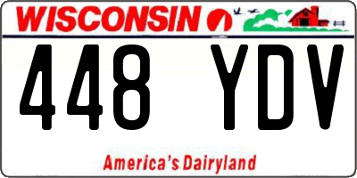 WI license plate 448YDV