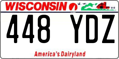 WI license plate 448YDZ