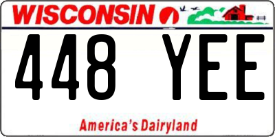 WI license plate 448YEE