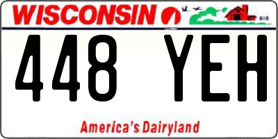 WI license plate 448YEH