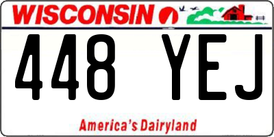WI license plate 448YEJ