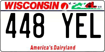 WI license plate 448YEL