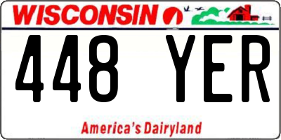 WI license plate 448YER