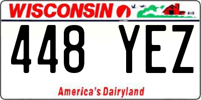 WI license plate 448YEZ