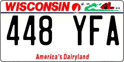 WI license plate 448YFA