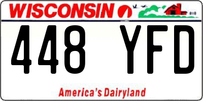WI license plate 448YFD
