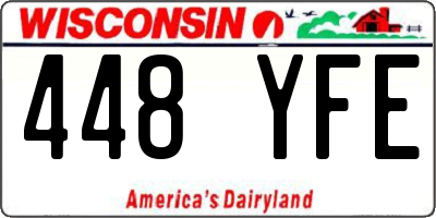 WI license plate 448YFE