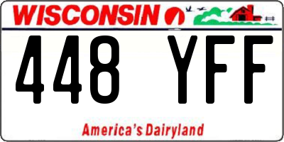 WI license plate 448YFF