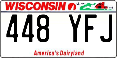 WI license plate 448YFJ