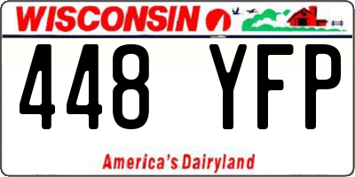 WI license plate 448YFP