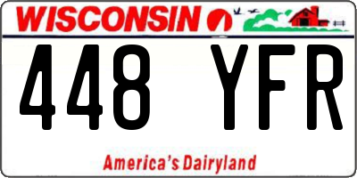 WI license plate 448YFR