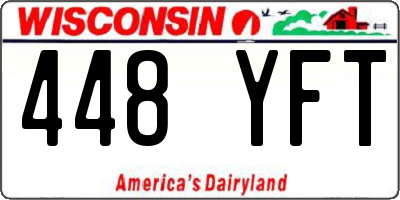 WI license plate 448YFT