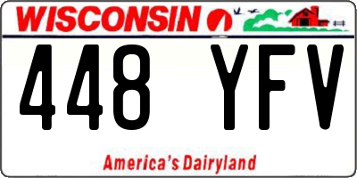 WI license plate 448YFV