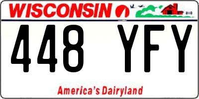 WI license plate 448YFY