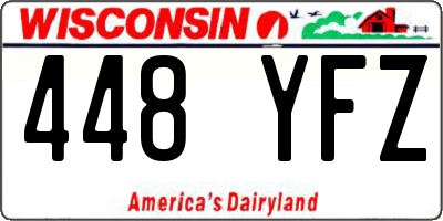 WI license plate 448YFZ