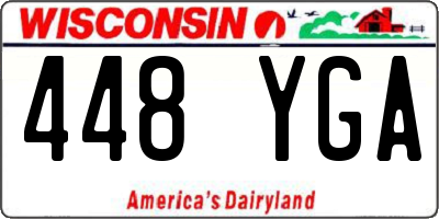 WI license plate 448YGA
