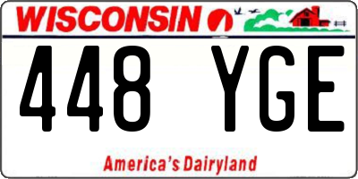 WI license plate 448YGE